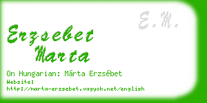 erzsebet marta business card