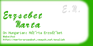 erzsebet marta business card